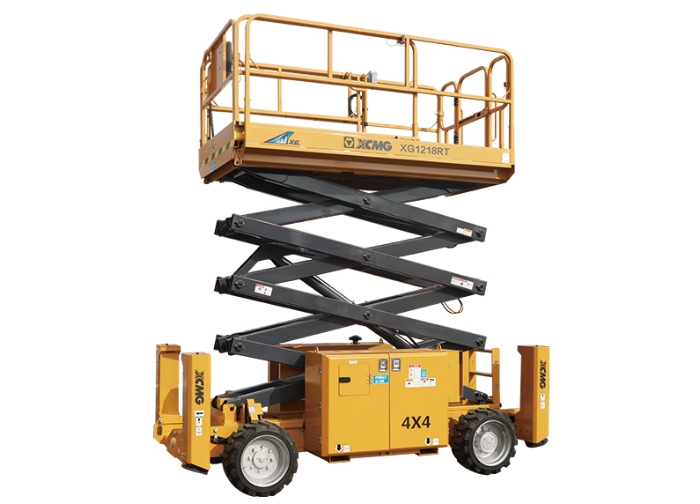 XCMG XG1218RT-CE — Engine Powered-Rough Terrain Scissor Lift